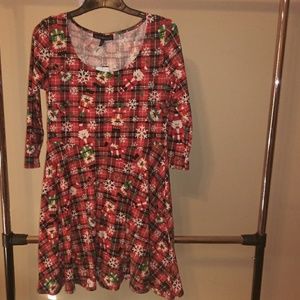 Ladies Fit and Flare Nutcracker Holiday Dress